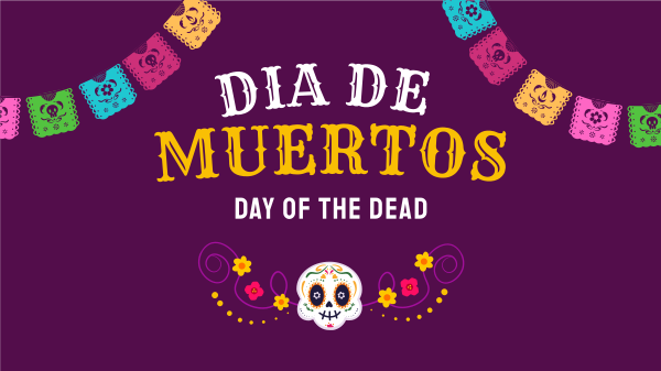 Festive Dia De Los Muertos Facebook Event Cover Design Image Preview