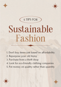 Stylish Chic Sustainable Fashion Tips Flyer Image Preview