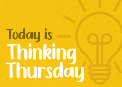 Minimalist Light Bulb Thinking Thursday Postcard Image Preview