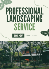 Organic Landscaping Service Poster Design