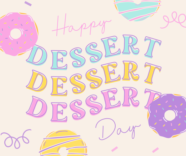 Dessert Day Delights Facebook Post Design