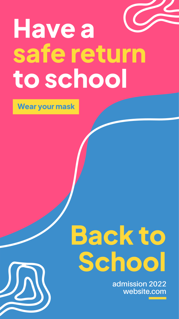 Safe Return To School Instagram Story Design Image Preview