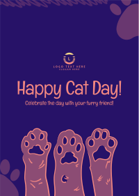 Cat Day Paws Flyer Image Preview