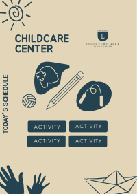 Childcare Center Schedule Flyer Design