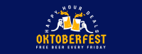 Oktoberfest Happy Hour Deals Facebook Cover Design