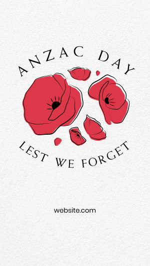 Anzac Day Minimalist Instagram story Image Preview