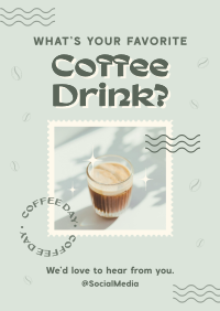 Quirky Coffee Drink Poster Design