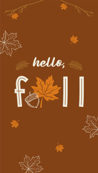 Hello Fall Greeting Instagram Reel Design