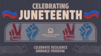Rustic Juneteenth Greeting Facebook event cover Image Preview