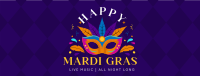Mardi Gras Party Facebook cover Image Preview