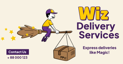 Wiz delivery services Facebook ad Image Preview