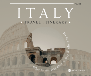 Italy Itinerary Facebook post