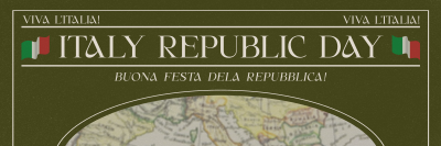 Retro Italian Republic Day Twitter header (cover) Image Preview