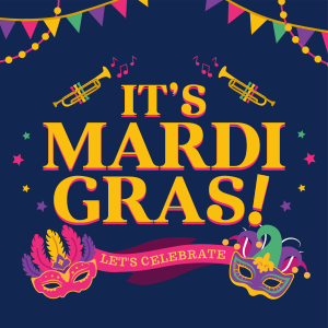 Modern Mardi Gras Instagram post Image Preview