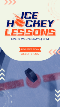 Ice Hockey Lessons Instagram Reel Design