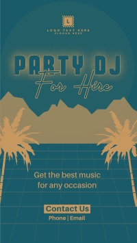 Synthwave DJ Party Service Instagram reel Image Preview