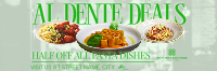 Modern Pasta Day Promo Twitter Header Image Preview