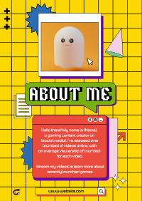 Quirky About Me Gamer  Flyer Image Preview