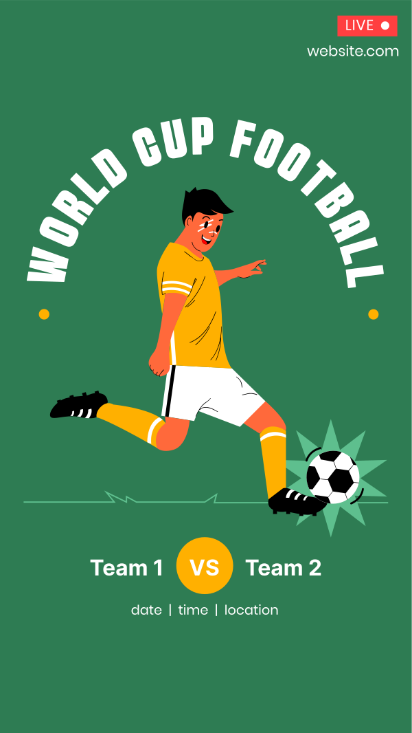 World Cup Live Instagram Story Design Image Preview