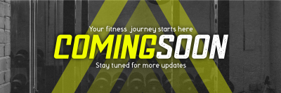 Coming Soon Fitness Gym Teaser Twitter header (cover) Image Preview