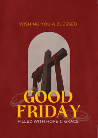 Good Friday Greeting Poster Design