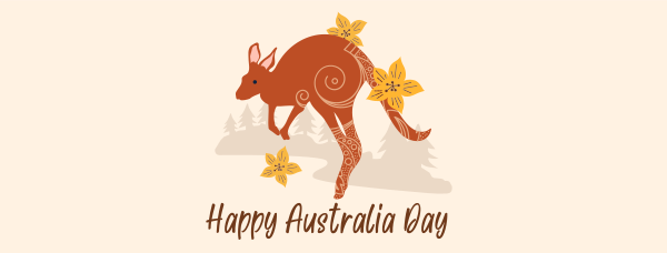 Kangaroo Australia Day Facebook Cover Design Image Preview