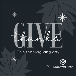 Minimalist Thanksgiving Instagram post Image Preview