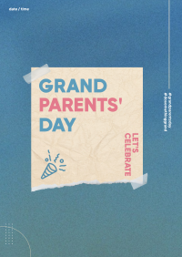 Grandparent's Day Paper Poster Design