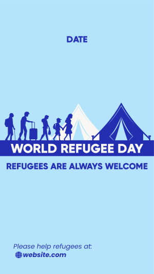 Welcome Refugee Day Instagram story Image Preview