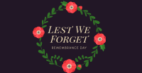 Geometric Poppy Remembrance Day Facebook Ad Design