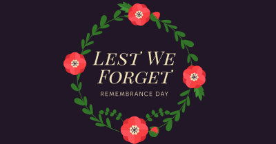 Geometric Poppy Remembrance Day Facebook ad Image Preview