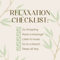 Nature Relaxation List Instagram Post Design