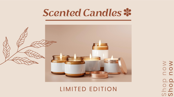Limited Edition Scented Candles Facebook Event Cover Design