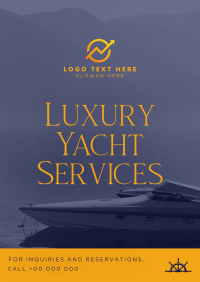 Luxury Yacht Services Poster Design
