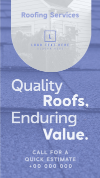 Minimalist Roofing Services Instagram reel Image Preview