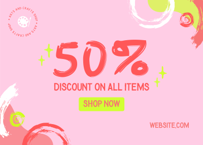 Discount for Artists Postcard Image Preview