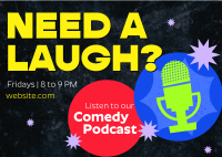 Podcast for Laughs Postcard Image Preview