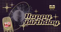 Retro Birthday Greeting Facebook Ad Design