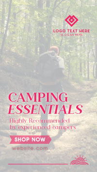 Mountain Hiking Camping Essentials Facebook Story Design