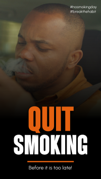 Quit Smoking Today Instagram Story Design