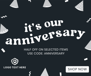 Anniversary Party Hats Facebook post Image Preview