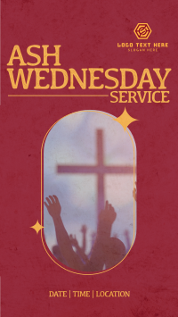Retro Ash Wednesday Service YouTube short Image Preview