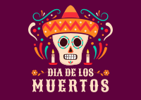 Mexican Skull Postcard Image Preview