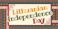 Folk Lithuanian Independence Day Twitter Post Design
