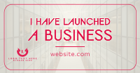 Minimalist Business Launch Facebook Ad Design