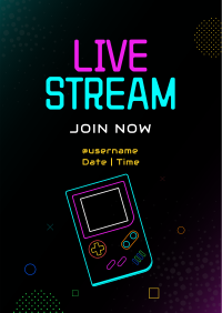 Neon Game Stream Flyer Design