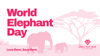 Safari Elephant Facebook Event Cover Design