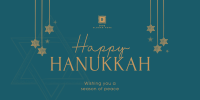 Simple Hanukkah Greeting Twitter Post Image Preview