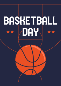 Sporty Basketball Day Poster Image Preview