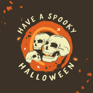 Halloween Skulls Greeting Instagram post